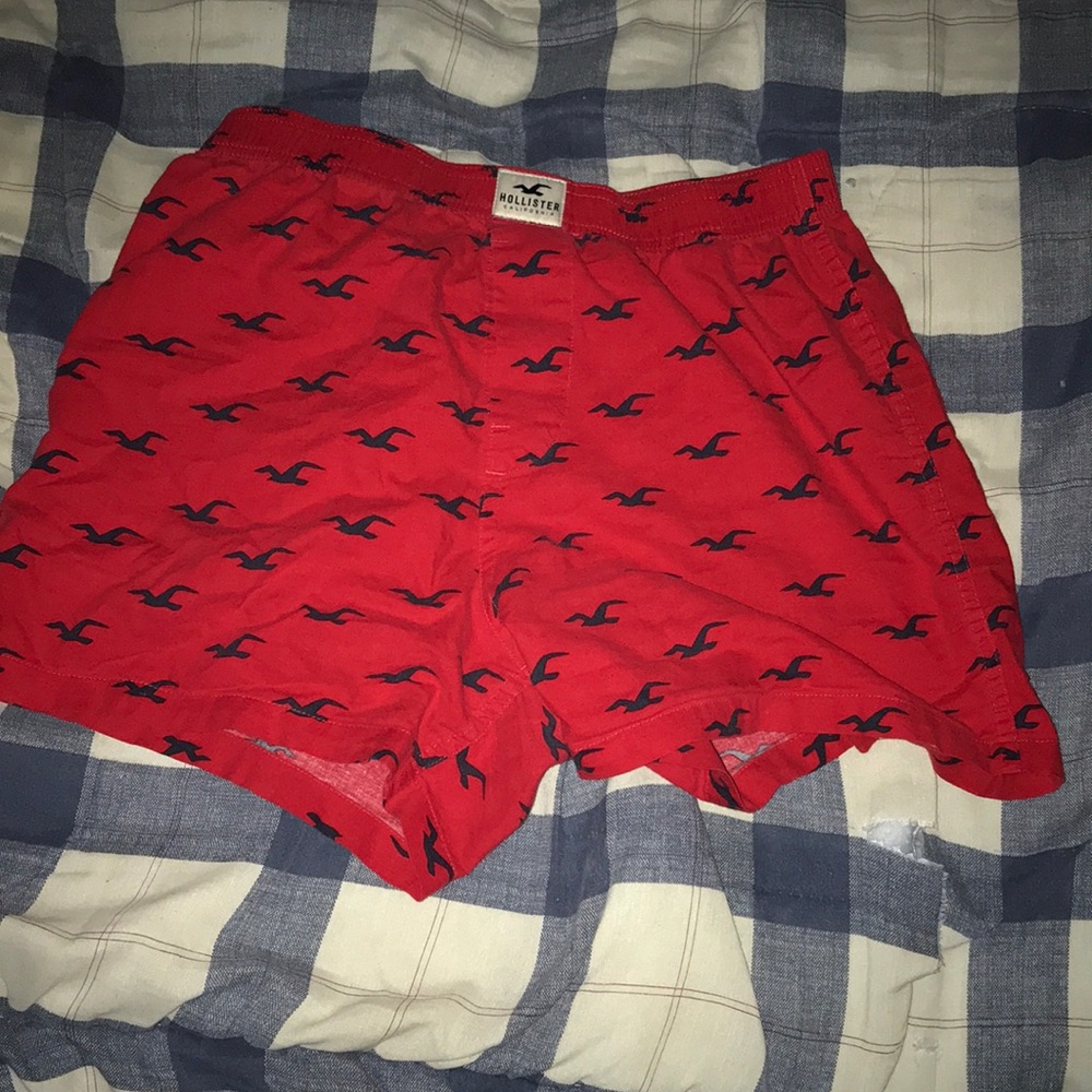 Red And Black Hollister Boxers